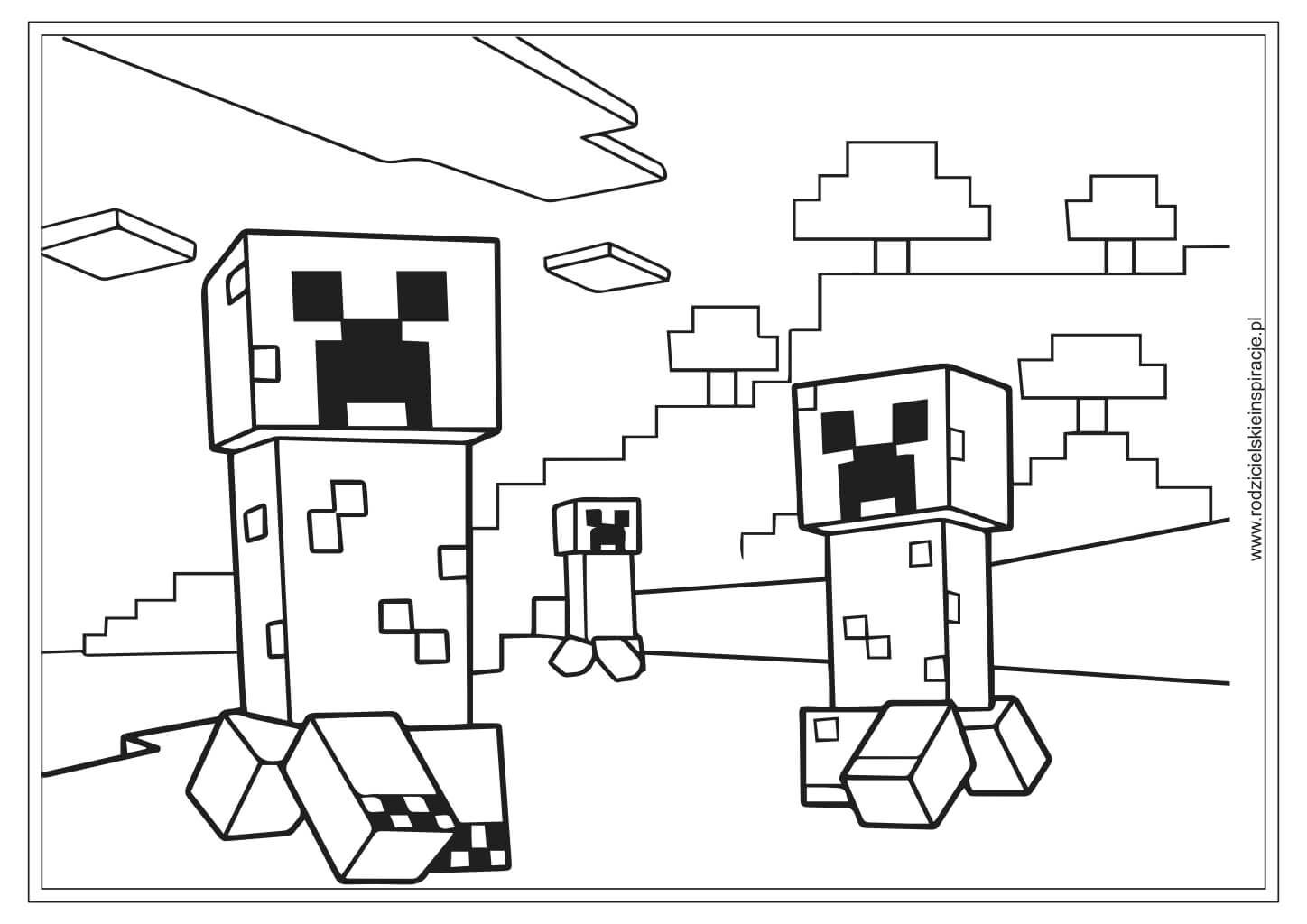 Minecraft Creeper kolorowanki
